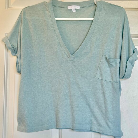 Beyond Yoga Deep V Pocket Tee — Teal Light Blue Small - Picture 2 of 11